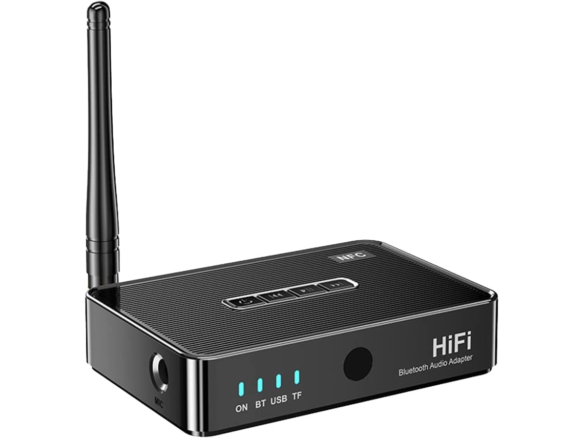 Transmissor e Receptor de Áudio Bluetooth 5.1 Nfc Estéreo 3,5 Mm Aux Óptico Hifi SFUSHOS