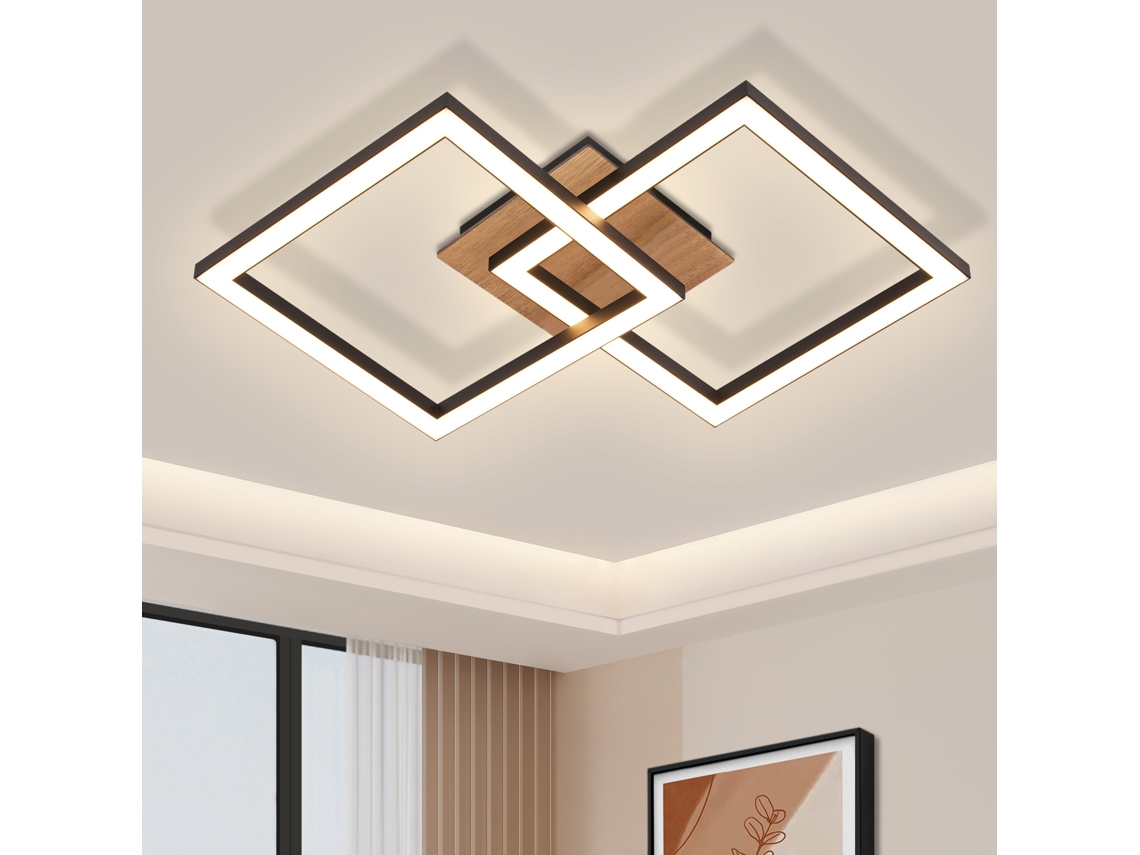 ZMH Luminária de teto LED moderna de 12 W para sala de estar e cozinha com iluminação branca quente