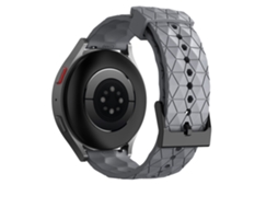 Bracelete Silicone Padrão de Futebol 20Mm para Samsung Galaxy Watch 5/Huawei Watch Gt Cinza
