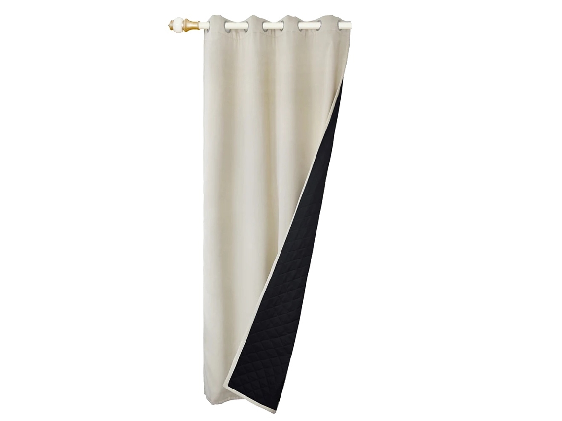 Cortinas Blackout, Isolamento Térmico, Redução De Ruído, 132x244cm-b, Bege