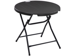 Mesa Redonda Cinza Escuro Ø8cm, Madeira, 4p.-gx