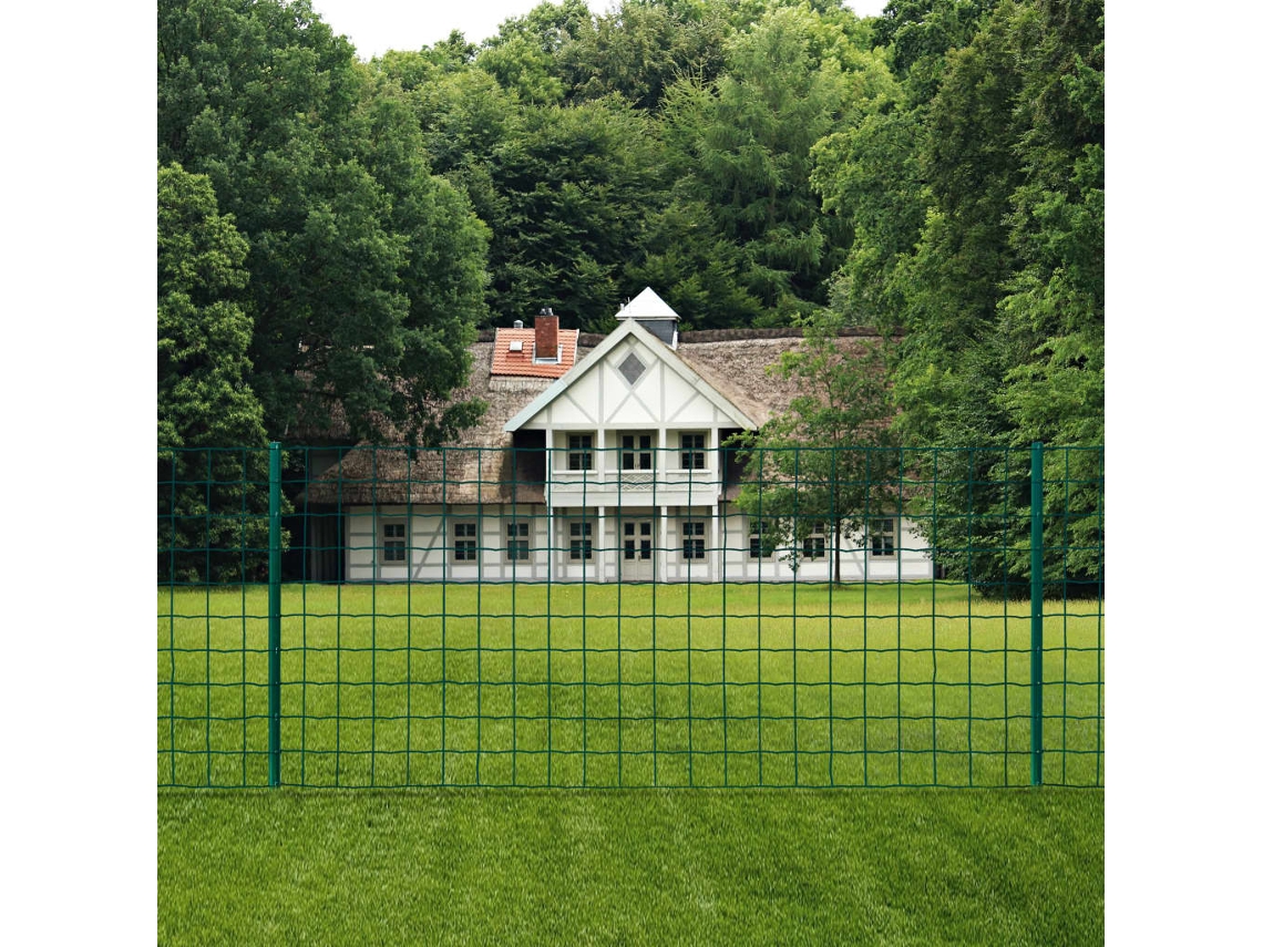 Vidaxl Cerca 20x1,5 M Aço Verde