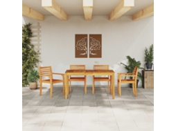 Vidaxl Conjunto De Jantar Para Jardim 5 Unid. Castanho