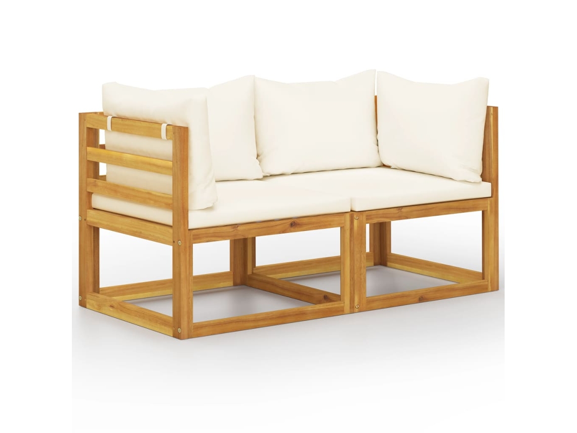 Garden Bench, Garden Benches Vidaxl Creme Madeira De Acácia (n/a)