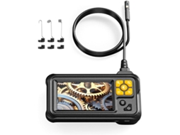 Câmera de Inspeção 1080p com Luz Led Ajustável e Cabo Endoscópico Abs À Prova D'água. SFUSHOS