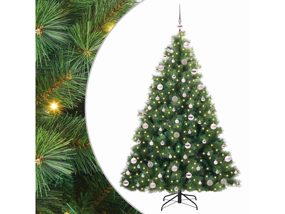 Conjunto 1 Decoração Sazonal Vidaxl Verde Plástico (210 Cm)