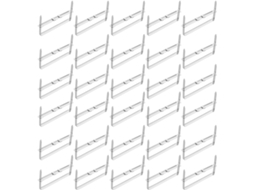 Conjunto De 50 Prendedores Papel Metálicos 80mm Com 2 Furos, Na Cor Prata, Ideais Para Arquivos De Escritório E