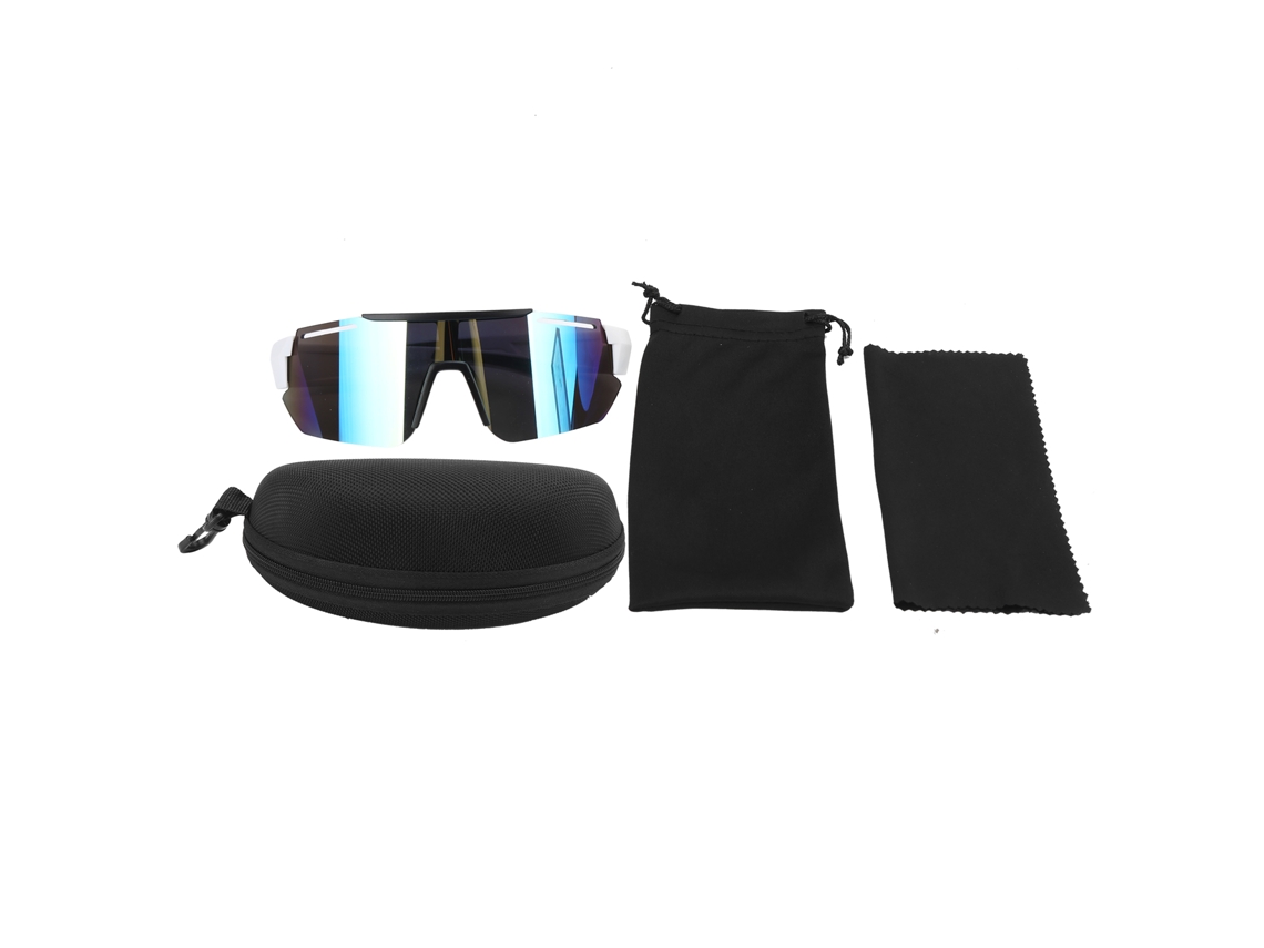 Óculos de Sol Ciclismo Outdoor Protetor Vento Areia Uv Preto Branco 9031