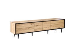 Mueble Tv Beliani Silverton De Mdf Marrón 180x37x46