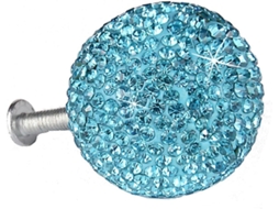 Puxador De Porta Elegante Em Formato Bola Para Guarda Roupas E Cômodas, Design Em Cerâmica Macia Com Strass, Tamanho De