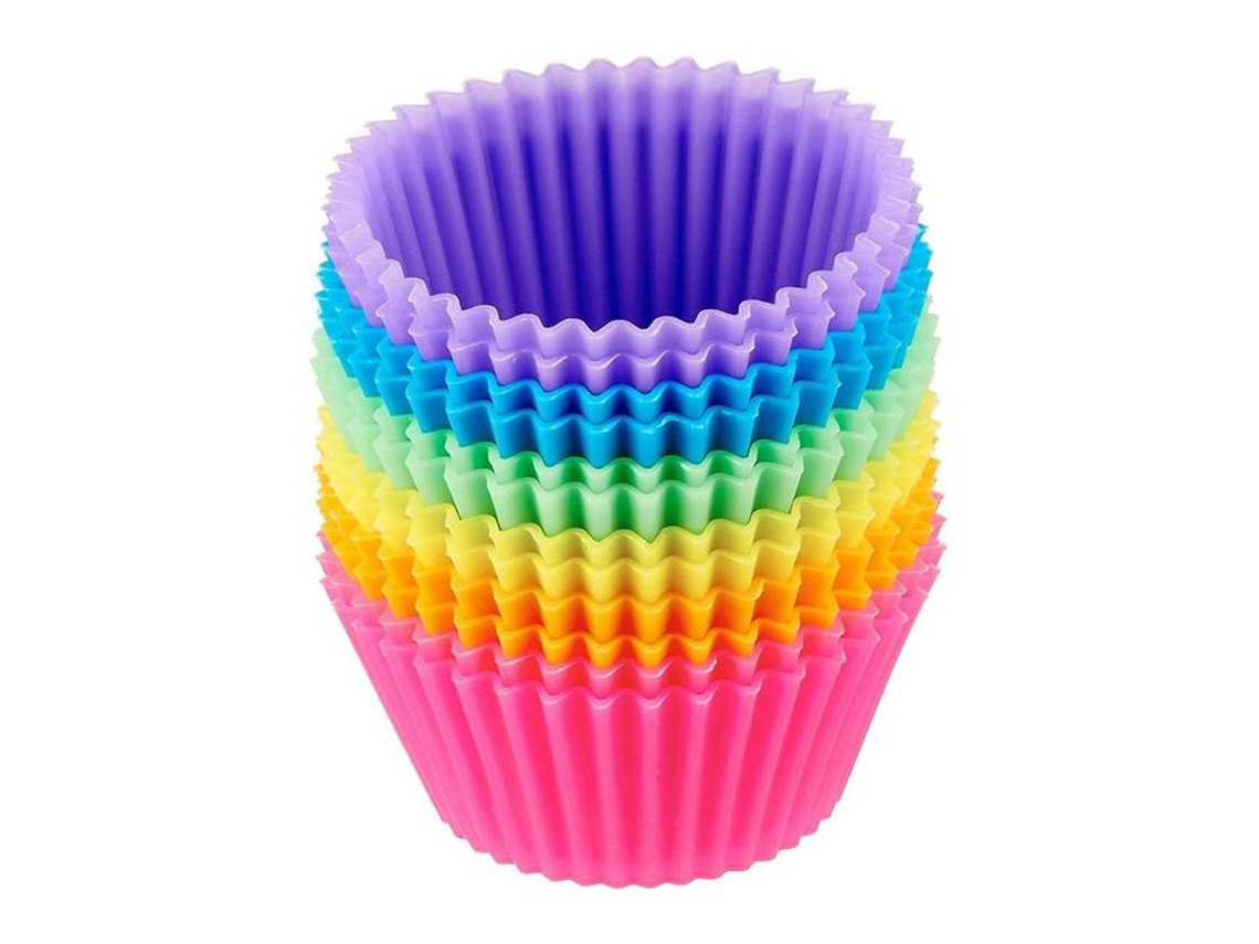 Molde de Silicone para Bolo em Forma Redonda Muffin Cupcake Cozimento Cozimento Utensílios de Cozinha Faça Você Mesmo Ferramentas de Decoração