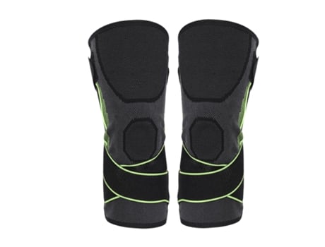 Proteção De Joelho Esportiva Em Nylon Elástico Com Suporte Antiderrapante Verde Eioororriy
