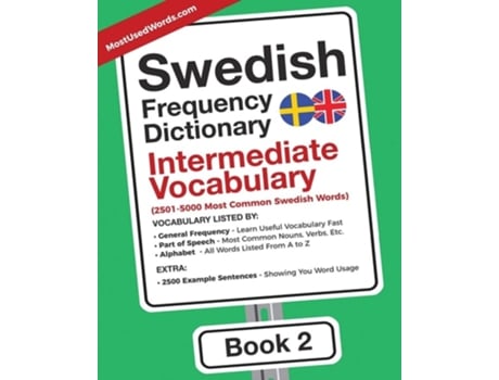 Livro Swedish Frequency Dictionary - Intermediate Vocabulary 2501-5000 Most Common Swedish Words De Mostusedwords (inglês)