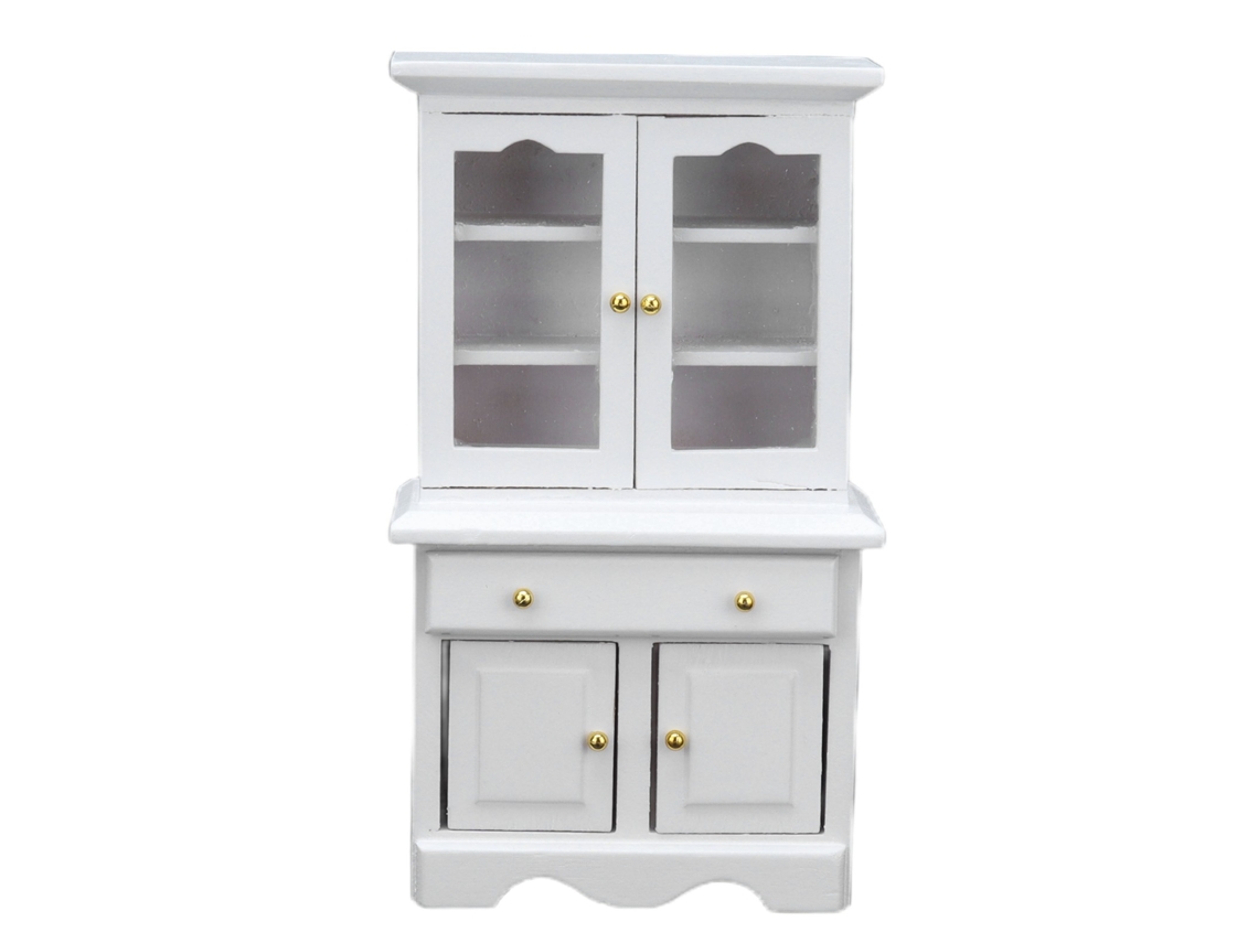 Mali armário de Madeira Miniatura 1:12 para Casa de Bonecas Branco Acessório de Decoração