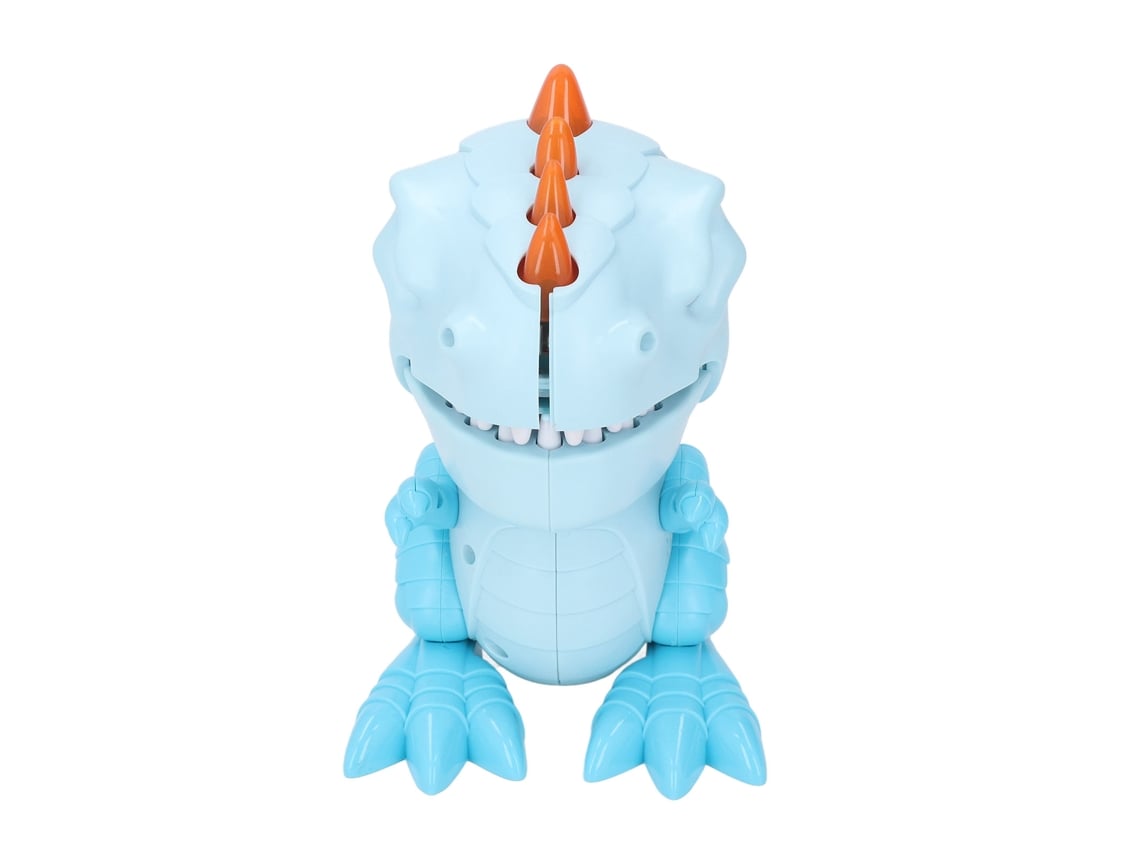 Ats juego de Dientes de Dinossauro com Luzes e Efeitos Sonoros Brinquedo de Morder Dedo Interatsivo Dentista Azul