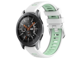 Pulseira De Silicone Para Relógio Esportivo De 22 Mm Com Fivela De Aço Bicolor