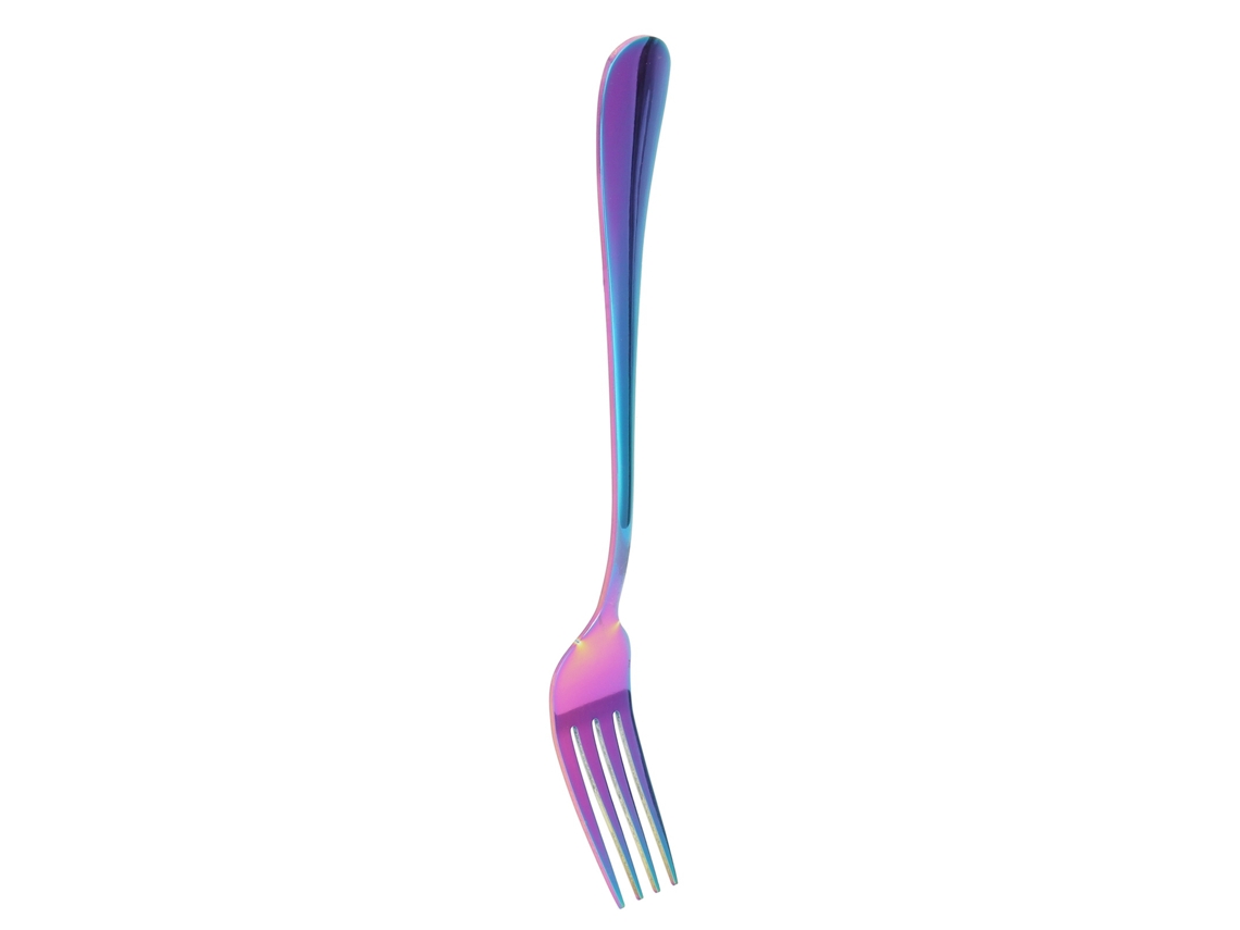 Garfo de Aço Inoxidável Estilo Ocidental Rainbow para Restaurante Casa Cozinha Flatware