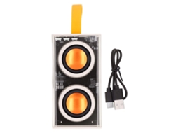 Alto falante Bluetooth5.0 Portátil Mini Transparente Luz Led Bege