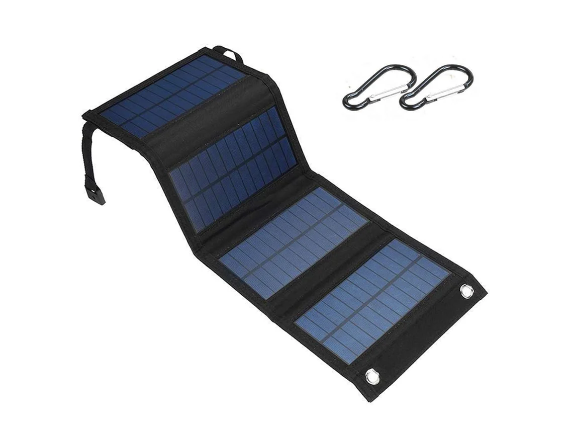 Ferramenta Painel Solar Dobrável Lx-20W Painéis Solares Pretos 20W Carregador Monocristalino Premium Compatível com Geradores UISAVE