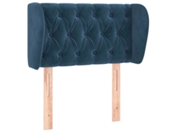Headboard, Headboards Vidaxl Azul Veludo (83 X 23 X 78/88 Cm)