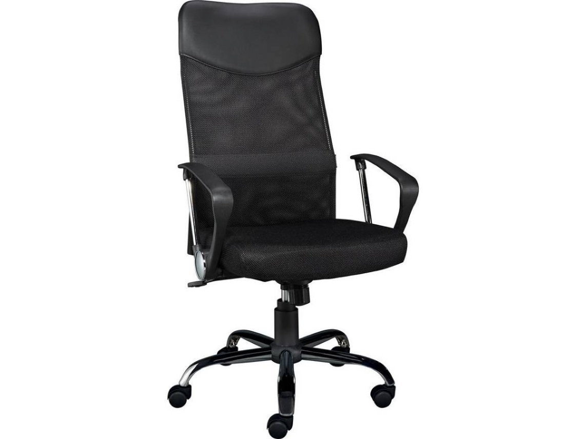 Cadeira de Escritório Executiva STAPLES Alive Preto (Braços Fixos - Rede e Tecido)