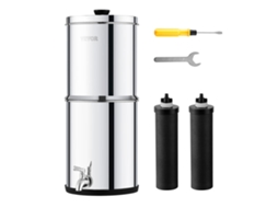 Sistema De Filtragem De Água Por Gravidade Vevor 8,5 L Com 2 Filtros De Carvão