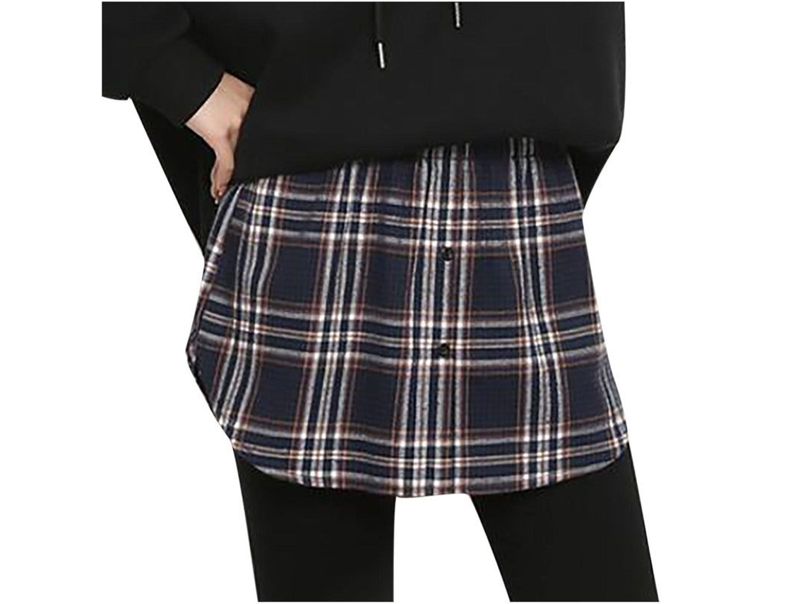Saia Casual Mini de Moda com Estampa, Cintura Alta para Mulher