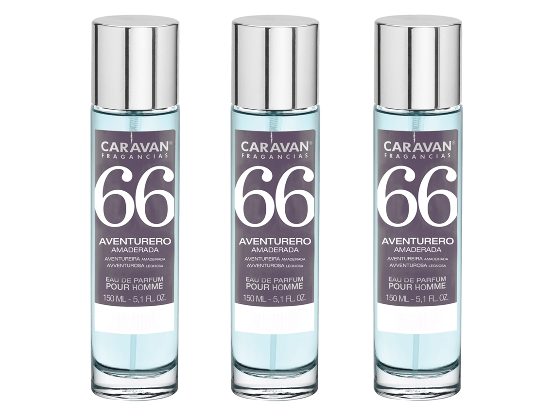 3X Perfume Homem Nº66 150Ml CARAVAN