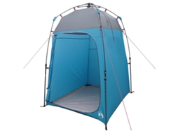 Conjunto 1 Barraca De Chuveiro Ao Ar Livre Vidaxl Azul Poliéster (160 X 160 X 227 Cm)