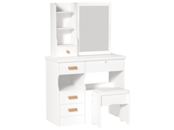 Toucadores Para Quarto E Banquinho - Fianao - Espaço De Armazenamento Multifuncional - Design Estável E Duradouro - 80 X 40 X 125 Cm