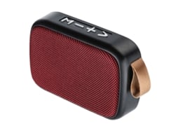 Caixa de Som Bluetooth Portátil Ao Ar Livre, com Subwoofer, Slot Tf, Vermelha. EOOCOO