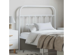 Vidaxl Cabeceira De Substituição 100 Cm Metal Branco