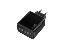 Carregador Multiporta 120w 3 Pd Tipo C para celulares, plugue UE branco XIAOMOYU