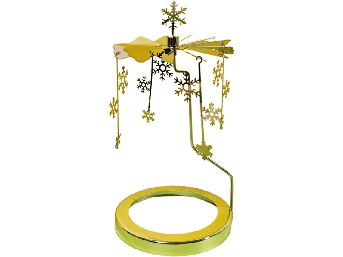 Porta-velas Giratório Para Velas De Chá | Dourado, Giratório, Natalino