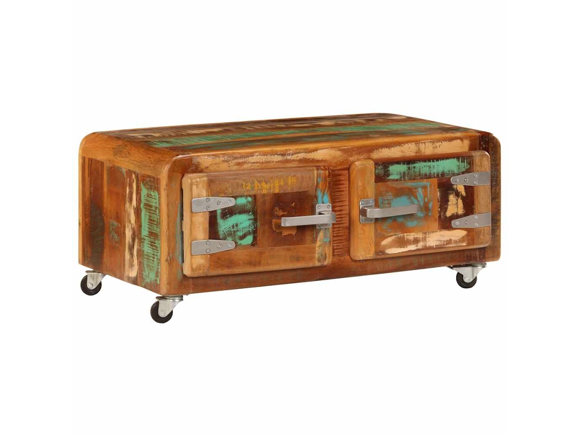 Vidaxl Mesa De Centro 85x55x40 Cm Madeira Recuperada Maciça