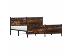 Bed Frame, Bed Frames Vidaxl Marrom Aço (180 X 200 Cm)