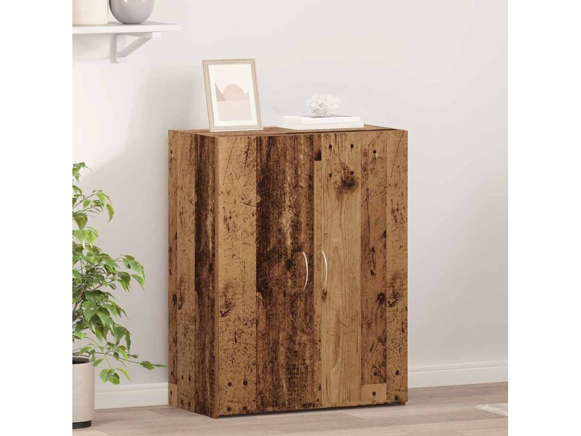 Vidaxl Armário De Escritório Madeira Antiga 70 X 32 X 77.5 Cm