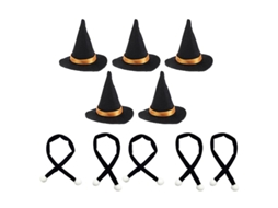 10Pcs Mini Chapéus de Bruxa para Decorações de Halloween ALLINLESS