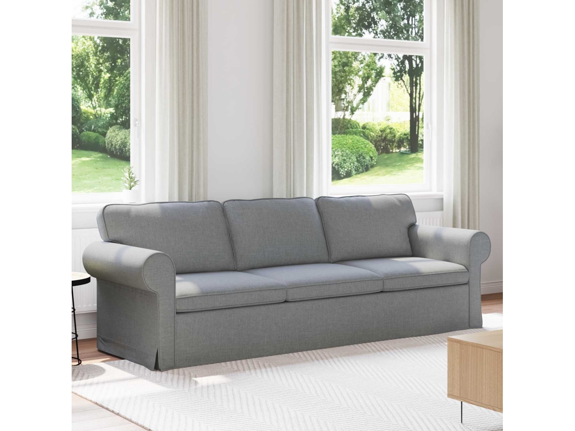 Vidaxl Sofá Cinzento-claro 245 X 82 X 80 Cm Tecido