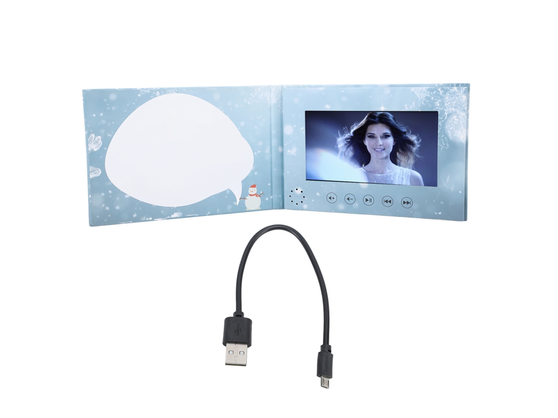 Cartão De Visita Eletrónico Laxiscreed 7 Polegadas Hd, Recarregável, 2gb, Ideal Para Festivais