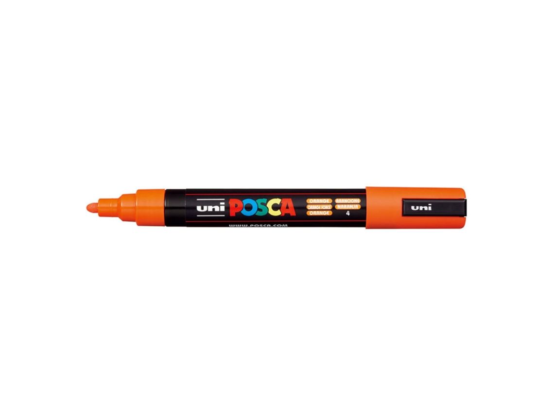 Marcador Uniball POSCA Pc-5m, Ponta Redonda Média 1,8 A 2,5 Mm, Laranja