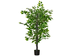 Árvore Artificial Ficus 1,35m com Tronco,galhos,lianas,líquen e Folhas Realistas vaso Incluso BTFORUS