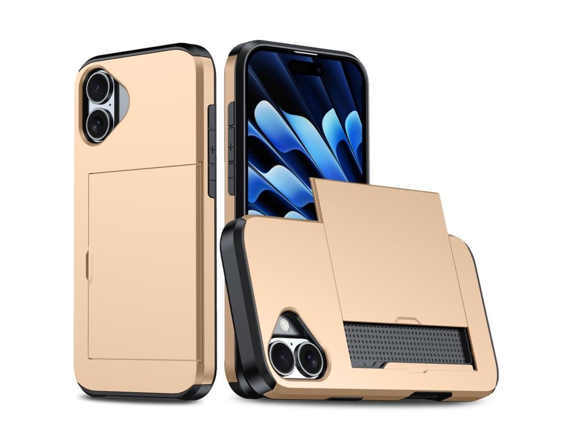 Capa Protetora À Prova De Choque Para Iphone 17 - Compartimento Para Cartão