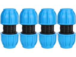 Conjunto De 4 Peças Acoplamento Para Tubo Irrigação, Conector Reto