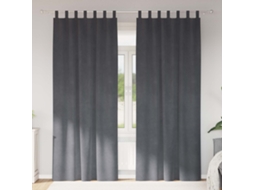 Vidaxl Cortinas Opacas 2 Unid. Cinzento-claro 140 X 225 Cm Veludo