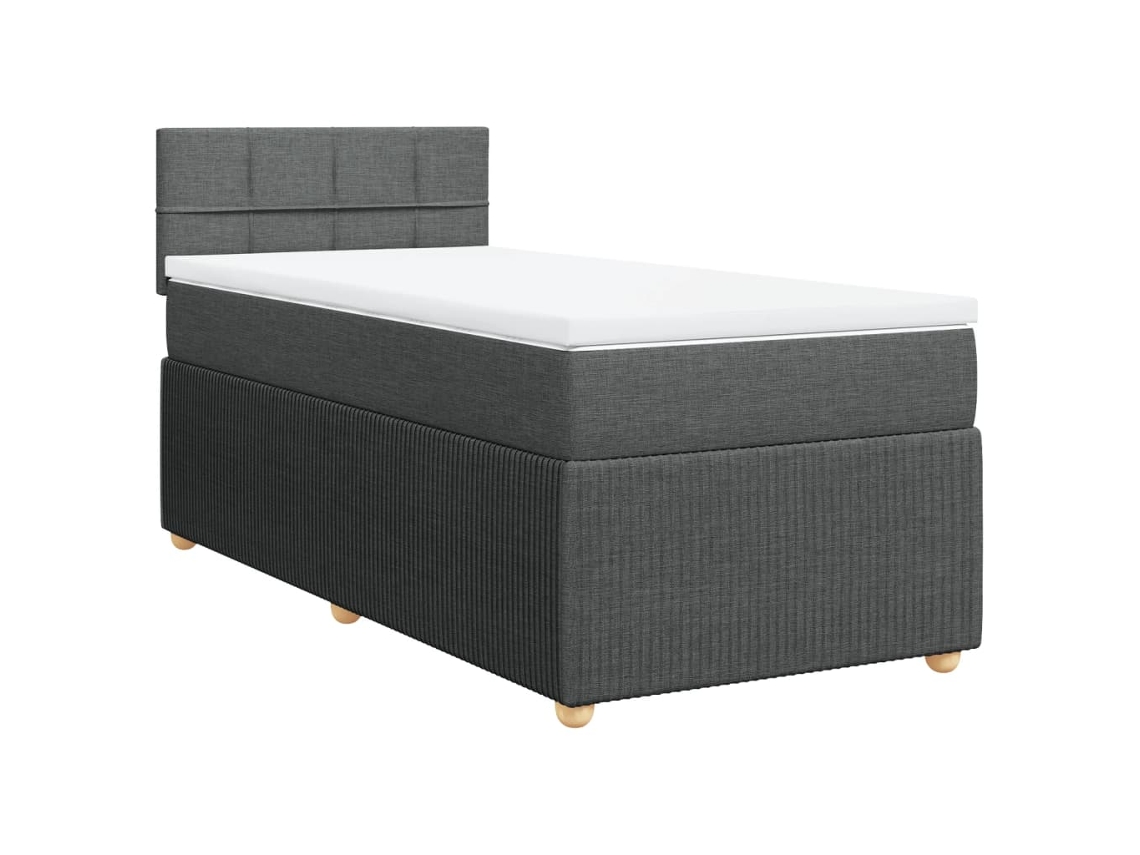 Box Spring Bed, Box Spring Beds Vidaxl Cinzeto Tecido (100 X 200 Cm)