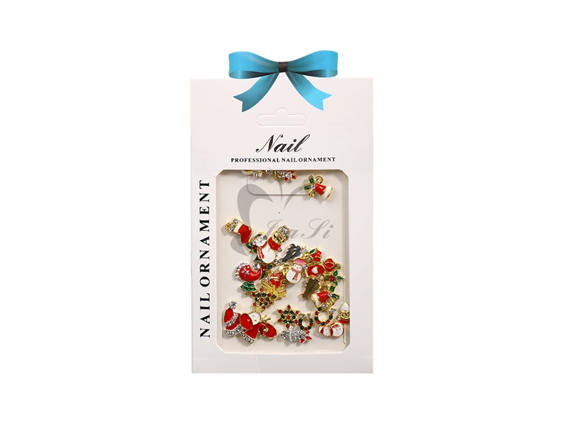 Adesivos De Unhas De Natal Com Strass Para Decoração