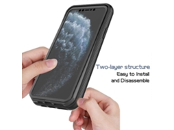 Capa Híbrida 3 Em 1 Para Iphone 11 Pro Max De 6,5 Polegadas Com Parte Traseira De Pc Estrutura De Tpu Protetor De Tela Pet