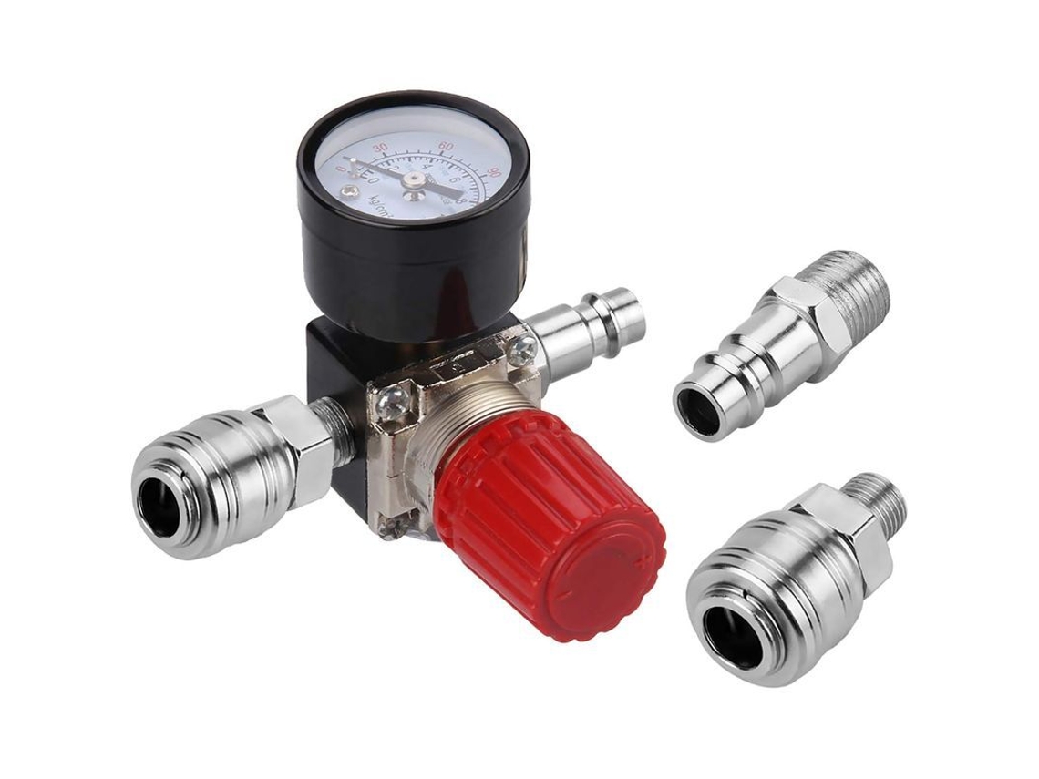 Redutor de pressão 2026 com regulador de 1/4 polegadas, manômetro e 175 Psi para compressor de ar S/MARCA