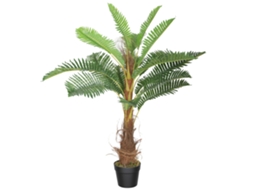 Palmeira Artificial de 100 cm com 21 Folhas, Vaso de Plástico Sini Tech Store